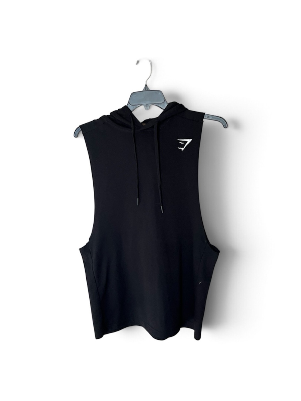 Gymshark Critical Drop Armhole Sleeveless Hoodie Top Shirt in Black Size XL